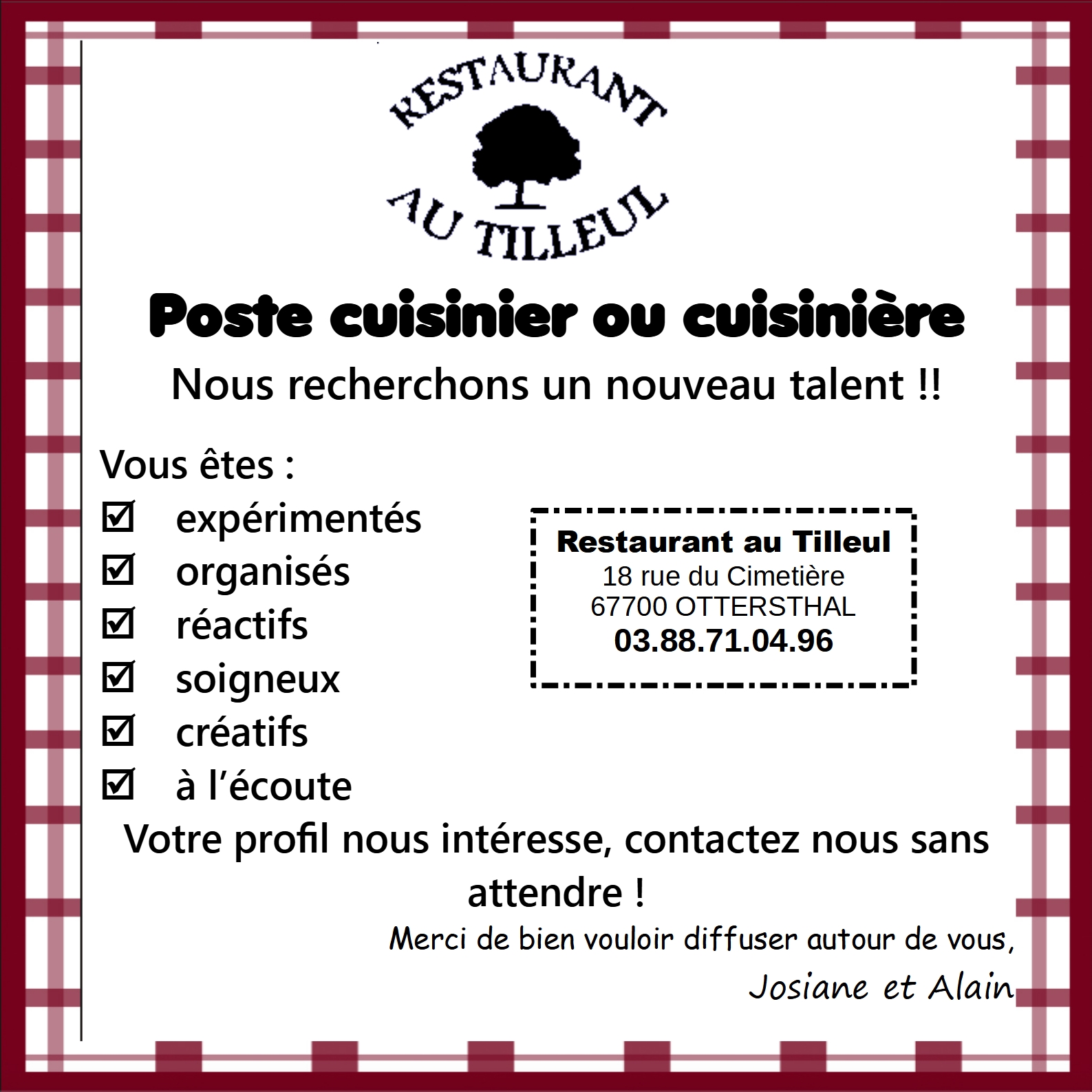 A la recherche d'un nouveau Talent !