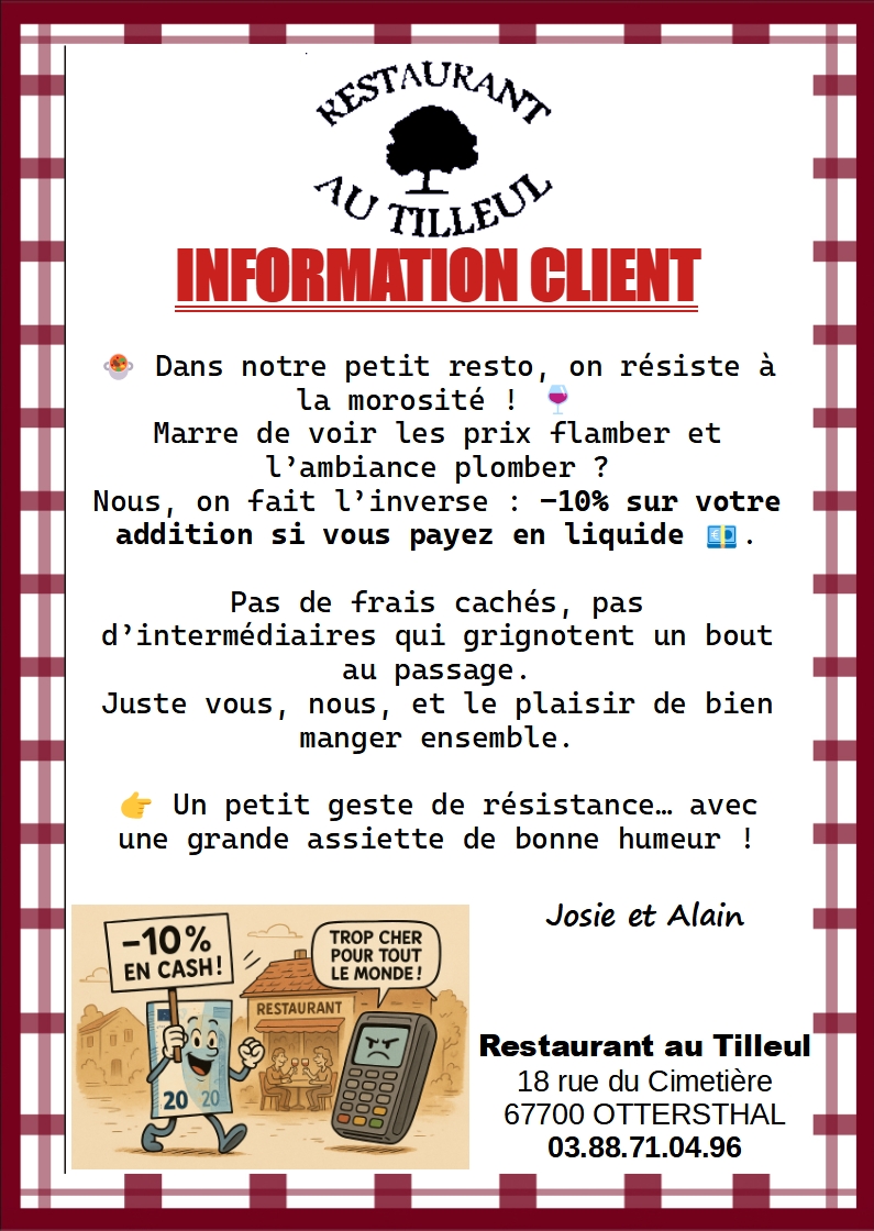 moins 10 pour cent syr le cash