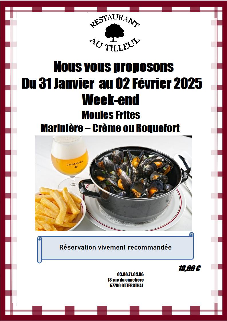 Week End Moules Frites !