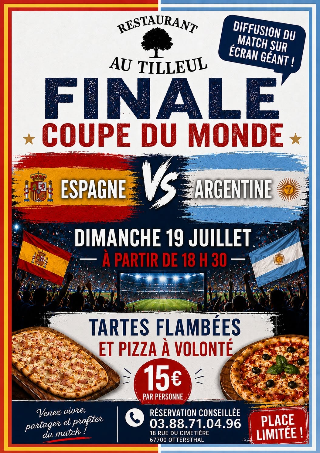 Dimanche 19 Juillet 2026 : soirée FOOOOT