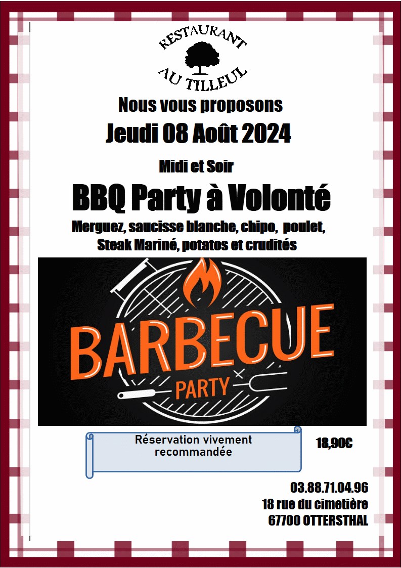BBQ party à volonté