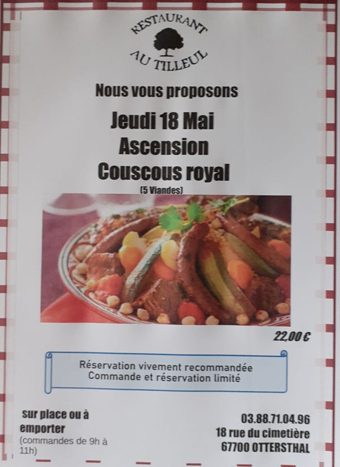Menu du jeudi 18 mai 2023
