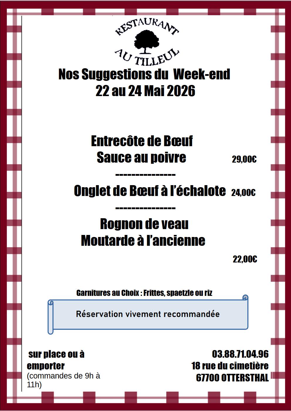 Nos suggestions du 22 au 24 Mai 2026